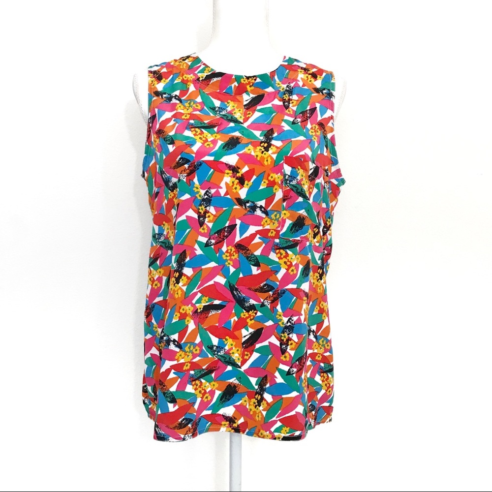 Josephine Vintage Colorful Sleeveless Blouse
